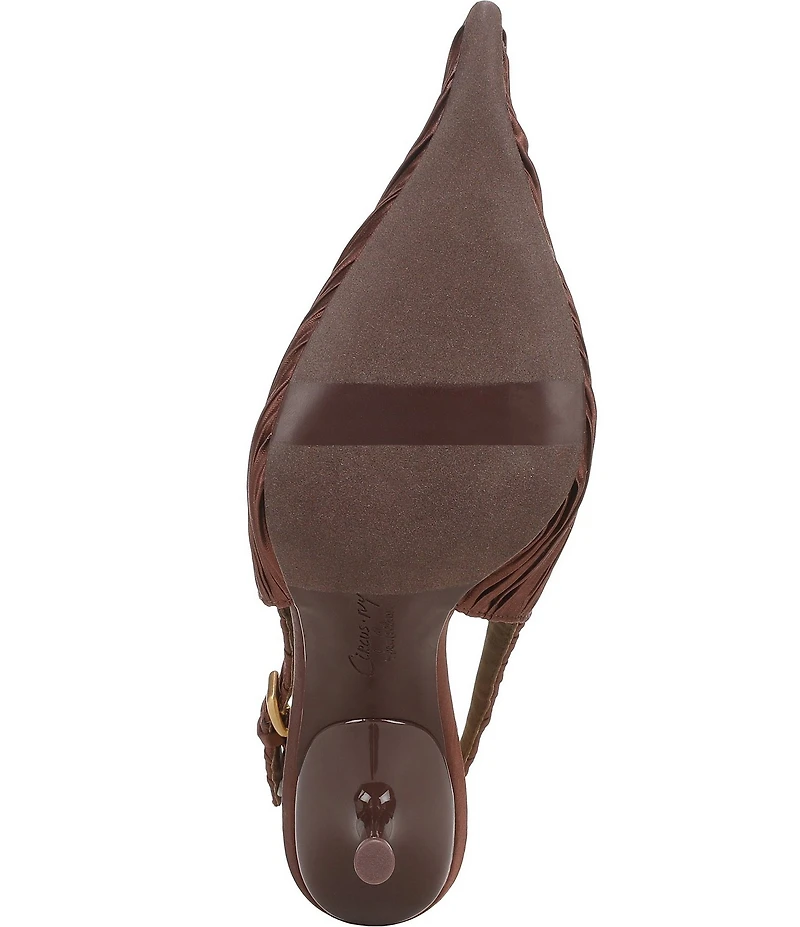 Circus NY by Sam Edelman Oaklee Gathered Fabric Point Toe Slingback Dress Pumps
