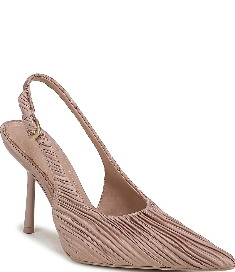 Circus NY by Sam Edelman Oaklee Gathered Fabric Point Toe Slingback Dress Pumps