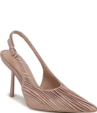 Circus NY by Sam Edelman Oaklee Gathered Fabric Point Toe Slingback Dress Pumps