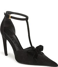 Circus NY by Sam Edelman Odina Ankle Strap Bow Accent Dress Pumps