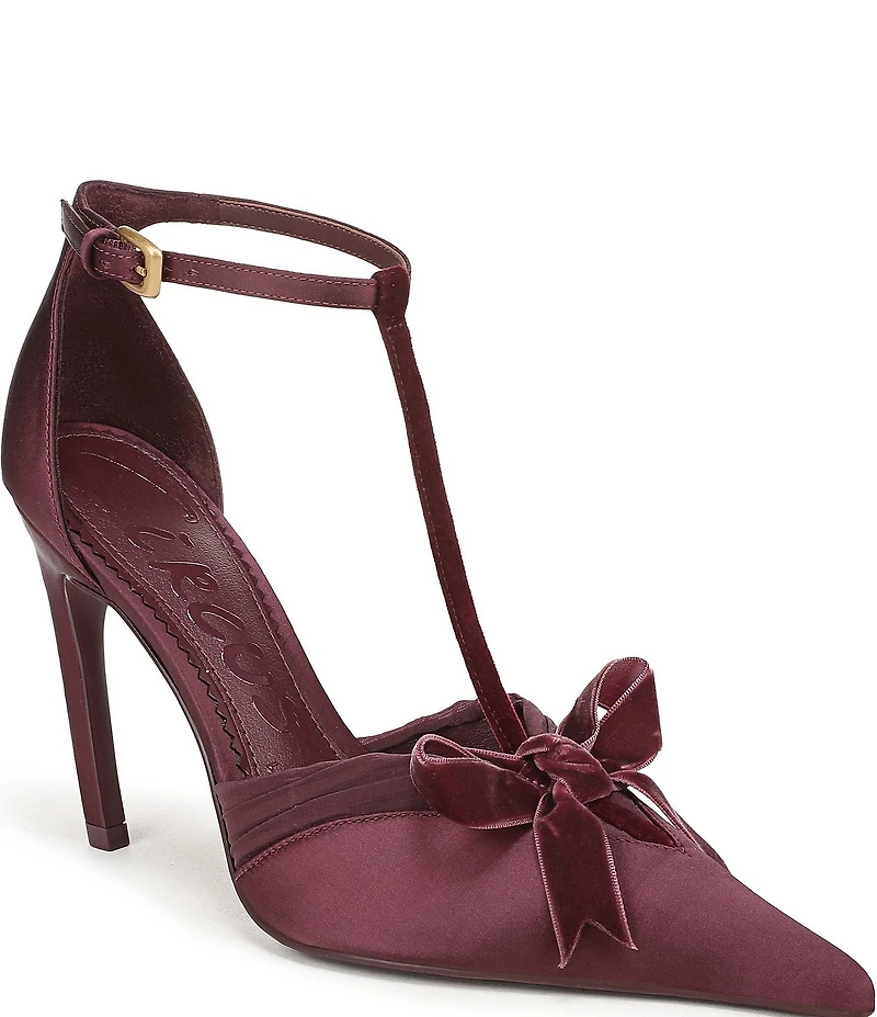 Circus NY by Sam Edelman Odina Ankle Strap Bow Accent Dress Pumps
