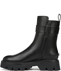 Circus NY by Sam Edelman Primm Leather Lug Sole Buckle Hardware Booties