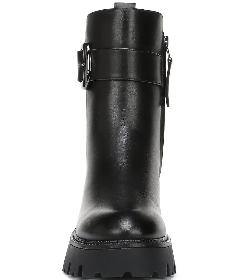 Circus NY by Sam Edelman Primm Leather Lug Sole Buckle Hardware Booties