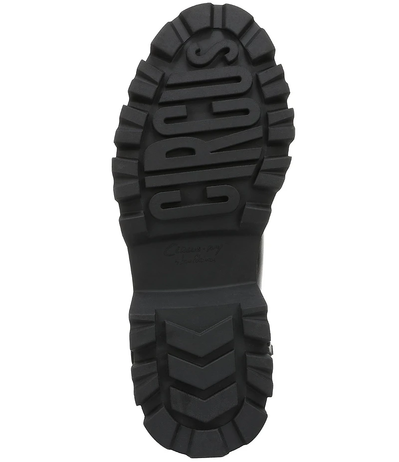 Circus NY by Sam Edelman Primm Leather Lug Sole Buckle Hardware Booties