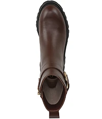 Circus NY by Sam Edelman Primm Leather Lug Sole Buckle Hardware Booties