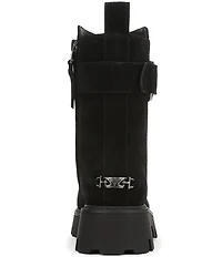 Circus NY by Sam Edelman Primm Suede Lug Sole Buckle Hardware Booties