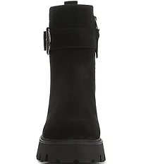Circus NY by Sam Edelman Primm Suede Lug Sole Buckle Hardware Booties