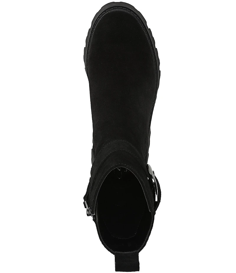 Circus NY by Sam Edelman Primm Suede Lug Sole Buckle Hardware Booties