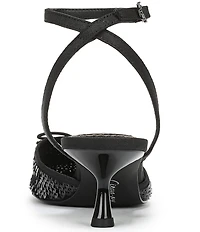 Circus NY by Sam Edelman Rosetta Sequin Bow Ankle Strap Kitten Heel Dress Pumps