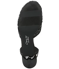 Circus NY by Sam Edelman Rosetta Sequin Bow Ankle Strap Kitten Heel Dress Pumps