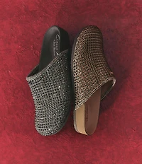 Circus NY by Sam Edelman Sabina Studded Herringbone Print Mules