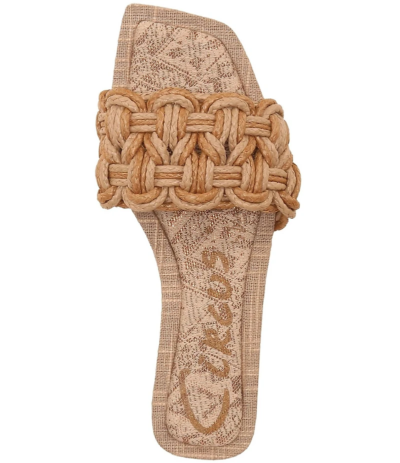 Circus NY by Sam Edelman Salma Woven Raffia Slide Sandals