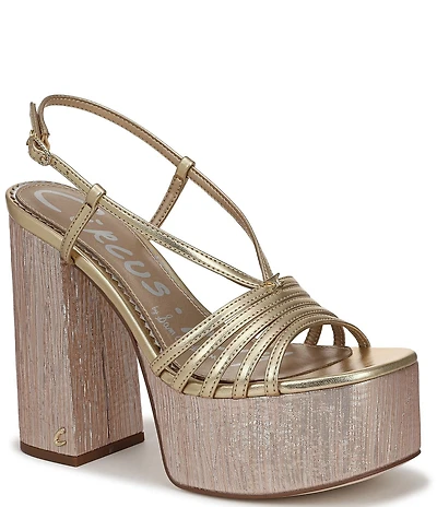 Circus NY by Sam Edelman Siena Metallic Platform Dress Sandals
