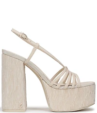 Circus NY by Sam Edelman Siena Silk Ankle Strap Platform Dress Sandals