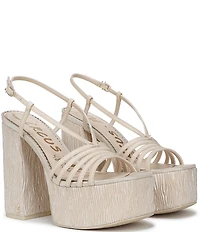 Circus NY by Sam Edelman Siena Silk Ankle Strap Platform Dress Sandals
