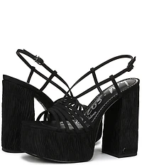 Circus NY by Sam Edelman Siena Silk Ankle Strap Platform Dress Sandals