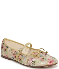 Circus NY by Sam Edelman Sofie Floral Sequin Bow Detail Mary Jane Flats