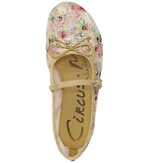 Circus NY by Sam Edelman Sofie Floral Sequin Bow Detail Mary Jane Flats