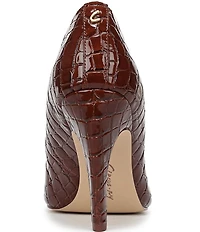 Circus NY by Sam Edelman Solenne Crocodile Embossed Patent Dress Pumps