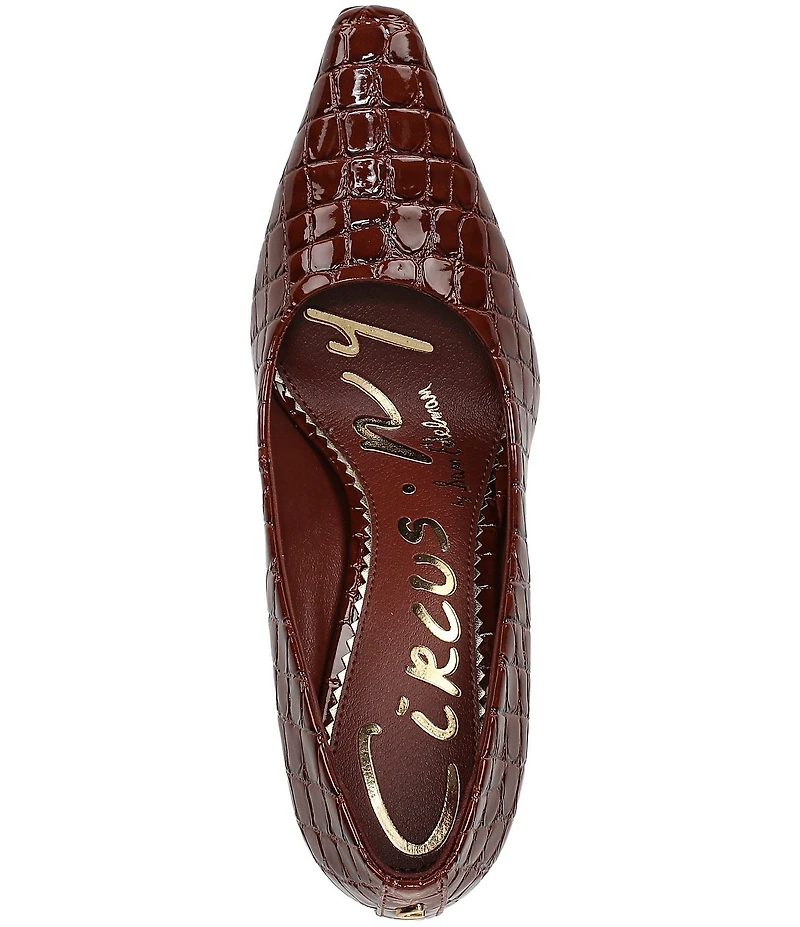 Circus NY by Sam Edelman Solenne Crocodile Embossed Patent Dress Pumps