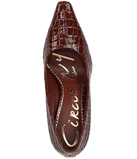 Circus NY by Sam Edelman Solenne Crocodile Embossed Patent Dress Pumps