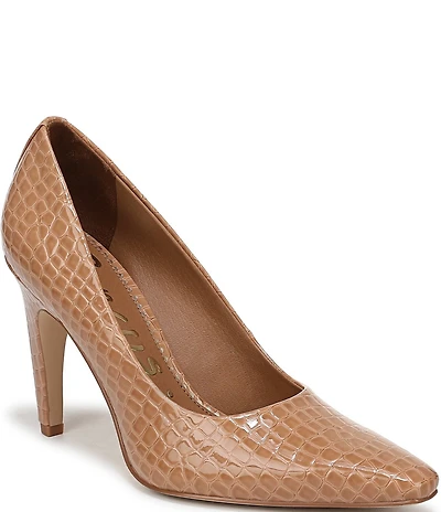 Circus NY by Sam Edelman Solenne Crocodile Embossed Patent Dress Pumps