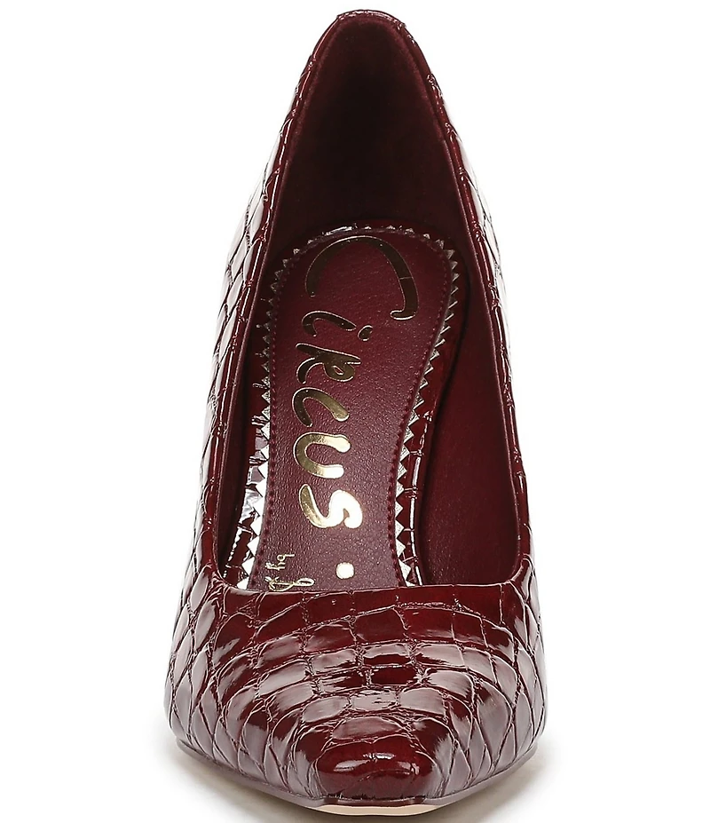 Circus NY by Sam Edelman Solenne Crocodile Embossed Patent Dress Pumps