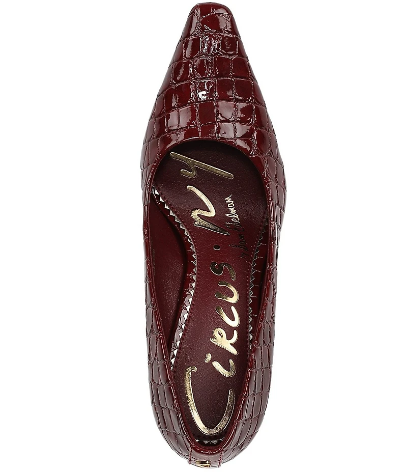 Circus NY by Sam Edelman Solenne Crocodile Embossed Patent Dress Pumps