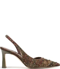 Circus NY by Sam Edelman Tallie Floral Jewel Studded Slingback Dress Pumps