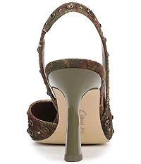Circus NY by Sam Edelman Tallie Floral Jewel Studded Slingback Dress Pumps