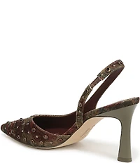Circus NY by Sam Edelman Tallie Floral Jewel Studded Slingback Dress Pumps