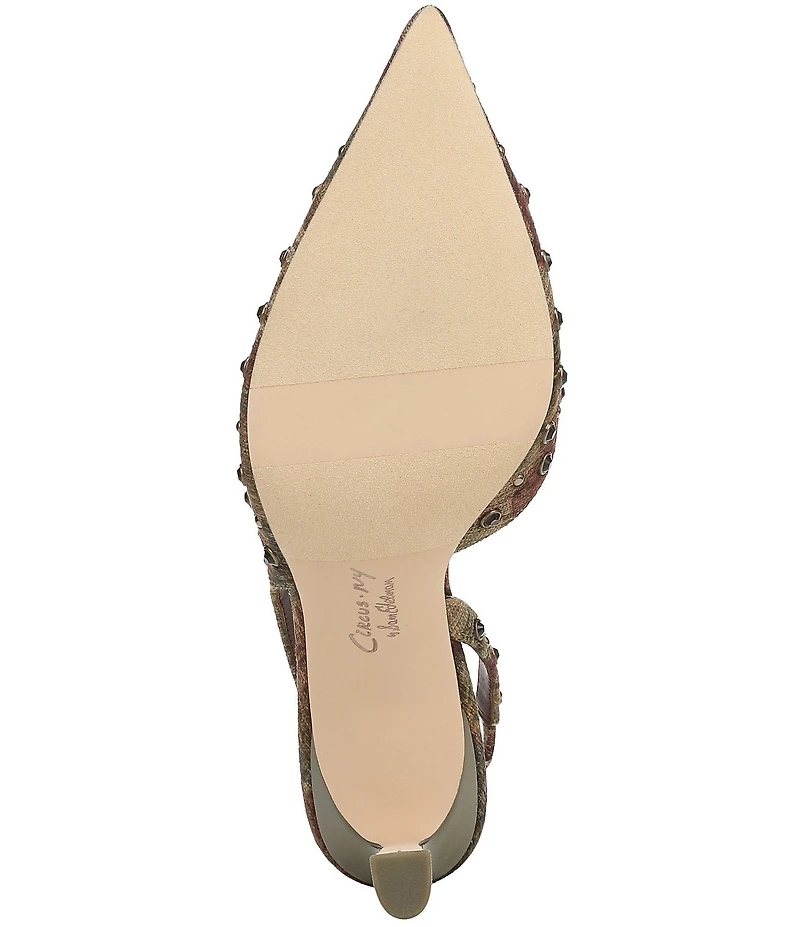 Circus NY by Sam Edelman Tallie Floral Jewel Studded Slingback Dress Pumps