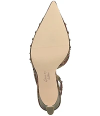 Circus NY by Sam Edelman Tallie Floral Jewel Studded Slingback Dress Pumps