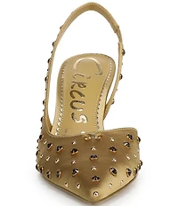 Circus NY by Sam Edelman Tallie Satin Jewel Studded Slingback Dress Pumps
