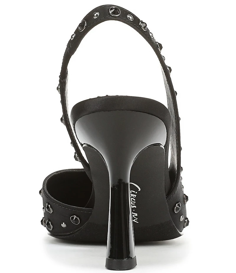 Circus NY by Sam Edelman Tallie Satin Jewel Studded Slingback Dress Pumps