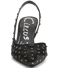 Circus NY by Sam Edelman Tallie Satin Jewel Studded Slingback Dress Pumps