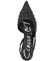 Circus NY by Sam Edelman Tallie Satin Jewel Studded Slingback Dress Pumps