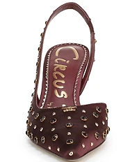 Circus NY by Sam Edelman Tallie Satin Jewel Studded Slingback Dress Pumps