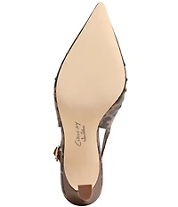 Circus NY by Sam Edelman Tasha Leopard Print Ruched Slingback Dress Pumps