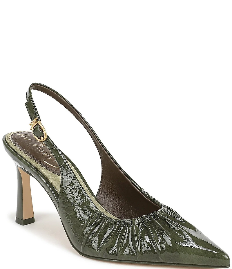 Circus NY by Sam Edelman Tasha Patent Ruched Slingback Dress Pumps