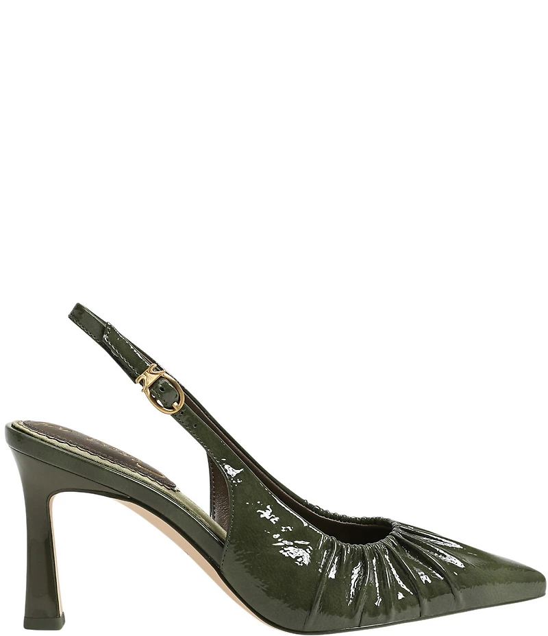Circus NY by Sam Edelman Tasha Patent Ruched Slingback Dress Pumps