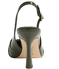 Circus NY by Sam Edelman Tasha Patent Ruched Slingback Dress Pumps