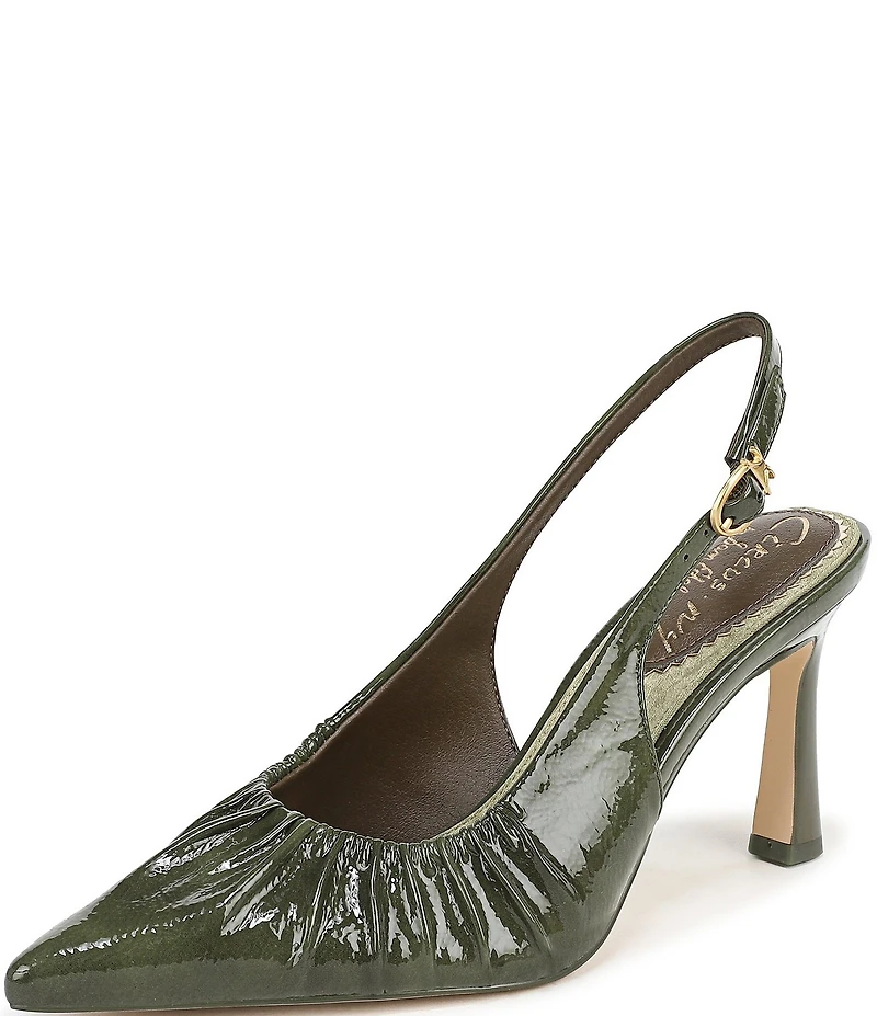 Circus NY by Sam Edelman Tasha Patent Ruched Slingback Dress Pumps
