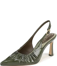 Circus NY by Sam Edelman Tasha Patent Ruched Slingback Dress Pumps