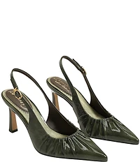 Circus NY by Sam Edelman Tasha Patent Ruched Slingback Dress Pumps
