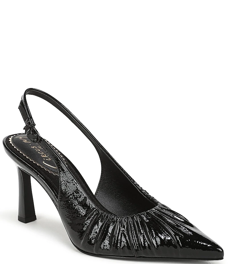Circus NY by Sam Edelman Tasha Patent Ruched Slingback Dress Pumps