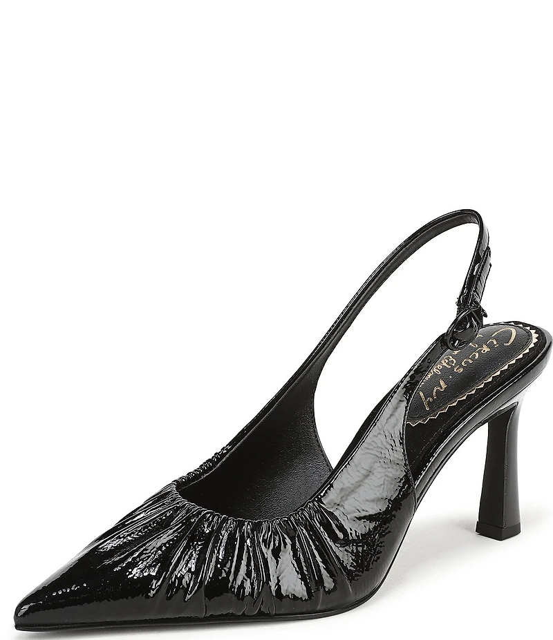 Circus NY by Sam Edelman Tasha Patent Ruched Slingback Dress Pumps