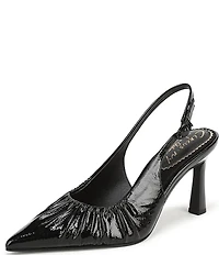 Circus NY by Sam Edelman Tasha Patent Ruched Slingback Dress Pumps