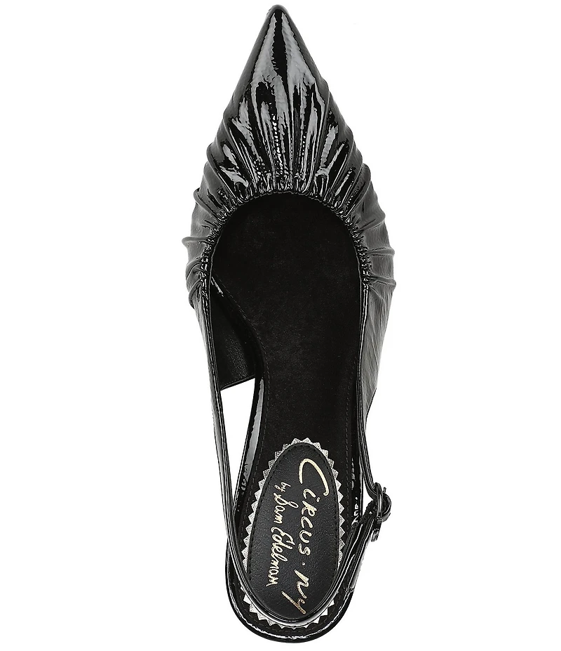 Circus NY by Sam Edelman Tasha Patent Ruched Slingback Dress Pumps