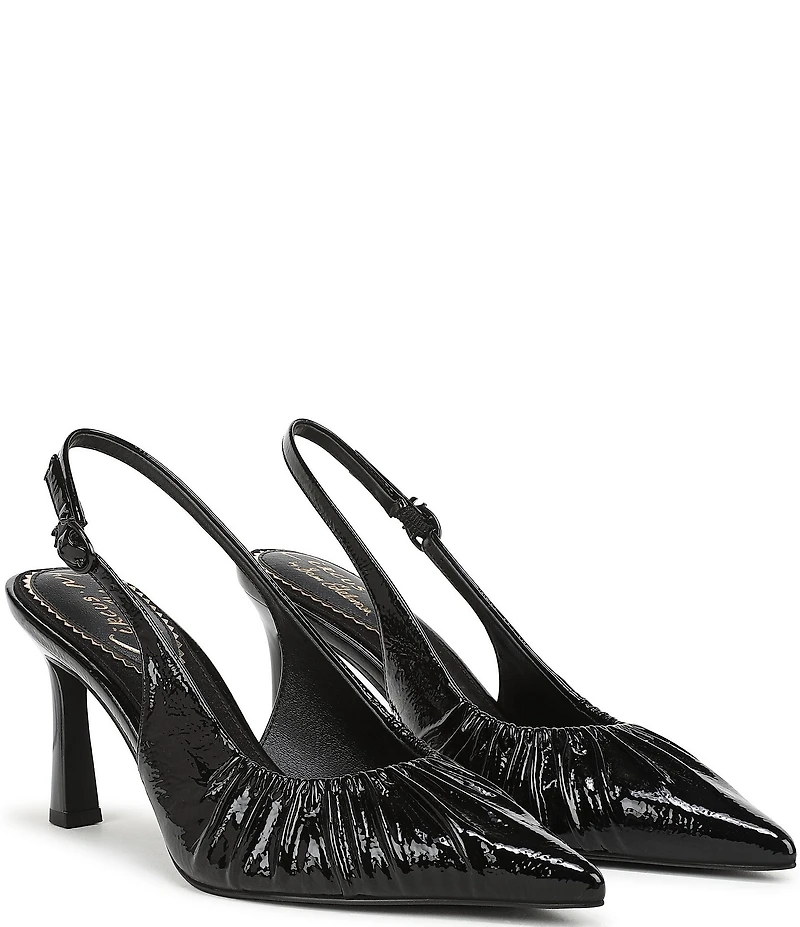 Circus NY by Sam Edelman Tasha Patent Ruched Slingback Dress Pumps